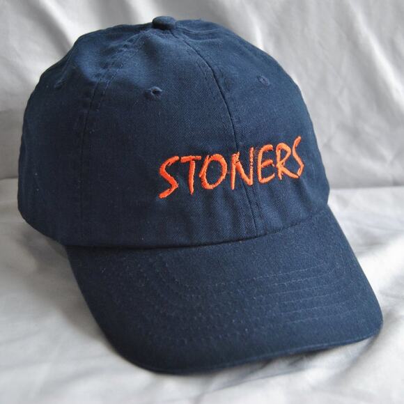 Stoners Blue Orange Headshot Dad Hat w/ Adjustable Strap - Picture 1 of 8
